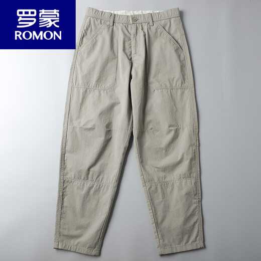 Romon Casual Hosen für Männer Sommer reines Baumwollweitbein Hosen Lose geradlinige japanische Haremhose für Männer lässige Hosen vielseitige Arbeitshose 6626 Black 30