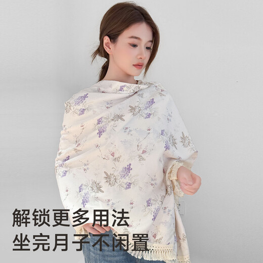 Shiduo Nursing Cover, Breastfeeding Cover When Going Out, Multifunctional Confinement Shawl, Nursing Clothes, Anti-Light Covering Cloak, Raspberry Duck