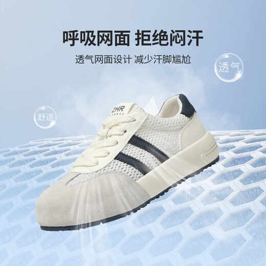ZHR Desshu Shoes for Women Mesh Streshable Retro Fashion Sports Casual Shoes Cround Toe The Chouse обувь Ji16e желтый 37