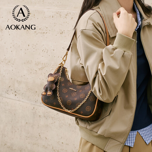 
Aokang Bag Women's Bag Fashion Retro Flowers Underarm Bag Commuting Versatile Slide Side Side Shoulder Bag Birthday Gifts Gifts for Girlfriend