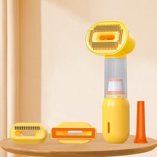 L&W BROS. Pet electric hair suction machine, wireless hair trimmer, cat hair cleaner, hair removal artifact, dog comb, suction comb to remove floating hair, 4-in-1 multi-function wireless hair suction and grooming machine