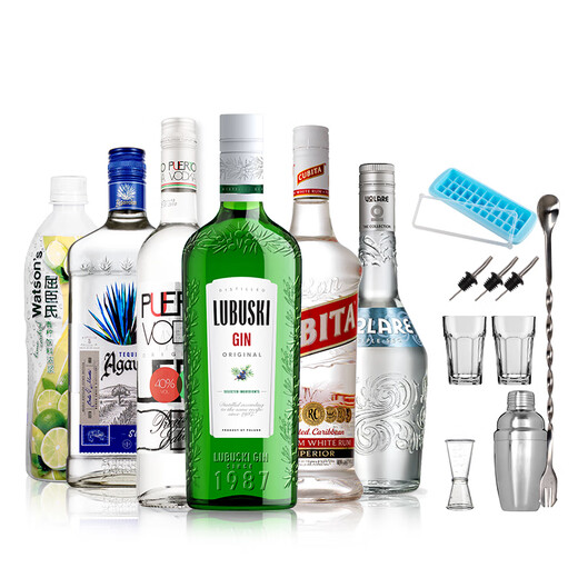 阿卡维拉斯原装进口洋酒基酒鸡尾酒套装长岛冰茶龙舌兰金酒朗姆伏特加白橙酒 长岛冰茶（含酒具款）