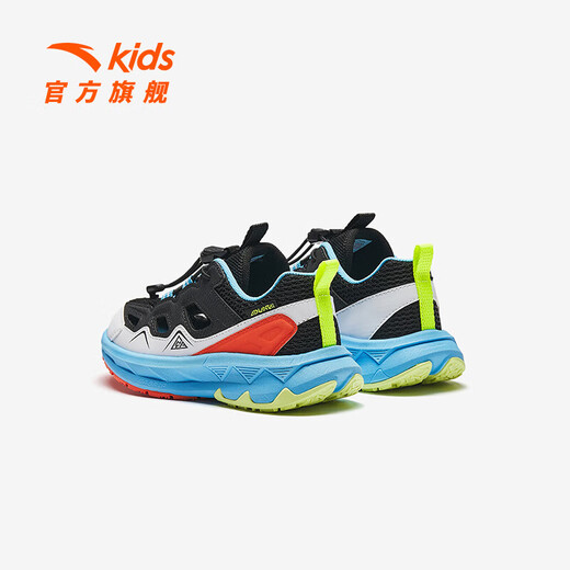 ANTA Children's Sandals Boys' Shoes 2026 Spring New Arrival Strong Spring Outdoor Mountain Hiking Beach Shoes Frame Sports Shoes Black/Anta White-1 30