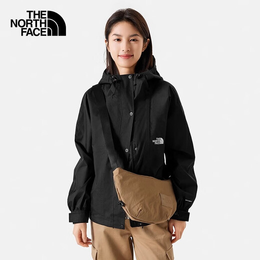 北面（The North Face）25春夏冲锋衣女户外防风防水硬壳夹克外套8EYF官方正品 8EYF-JK3_黑色 M 160