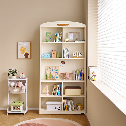 Quanyou Home Teenagers and Children's Bookcase Floor-standing Integrated Wall-Bedroom Living Room Home Storage Storage Cabinet