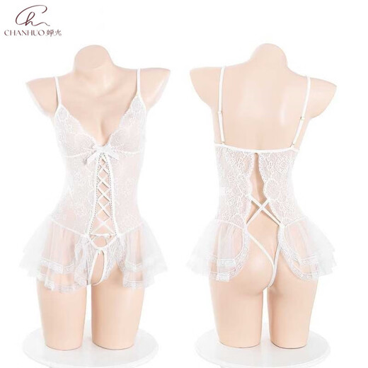 Fliro de malla transparente de encaje romántico de encaje y mono expuesto a la cadera traje sexy sexy 9227 Jumpsuit de encaje negro Tamaño promedio 80-120Jin [Jin equivale a 0.5 kg]