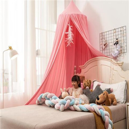 Dome bed curtain children's bed curtain windproof baby bedside blackout mosquito net ceiling bed tent hanging bed curtain princess style lake green cloth 8 meters yarn 10 meters