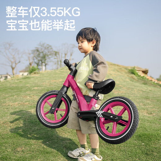 卡卡曼儿童平衡车1-3-6-12岁宝宝滑步车无脚踏小男孩女孩幼儿两轮自行车 绿 【充气轮-推荐80-130cm】 12寸 可调节座椅减震充气轮入门玩具车