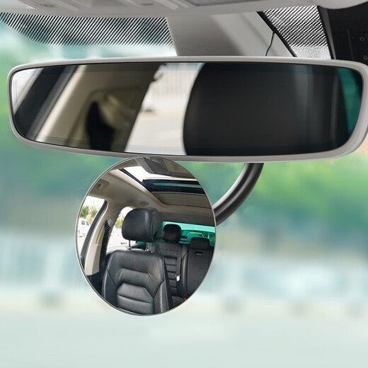 Tough interior suction cup rearview mirror, large field of view car rearview mirror, convex wide-angle blind spot auxiliary mirror, baby observation mirror, suction cup type round mirror with hose holder