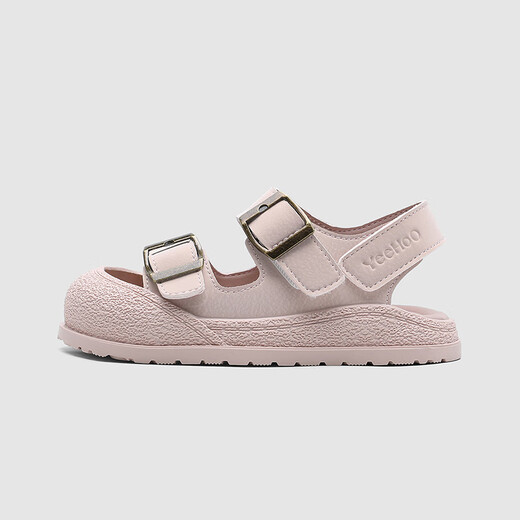 YEEHOO children's shoes, children's sandals, boys' summer new breathable baby soft sole anti-slip baby girl's shoes Velcro, pink size 23, recommended foot length 14.3-14.8