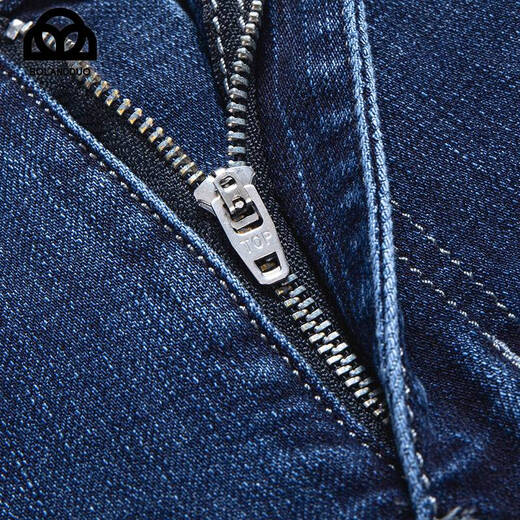 Jeep Spirit Jeep Spring and Summer Min Cotton Jeans Business d'âge moyen masculin Straight Size Casual Foot Dad Breathable Long 3891 Zhonglan Thin Style 35 [2 pieds 8]