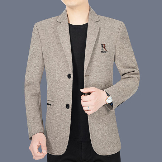 TPZBWG Trajes de marca de lujo de alta gama para hombres 2025 Spring y otoño Nuevo estilo comercial Traje informal Single Western Men's Blazer Deep Coffee M 170