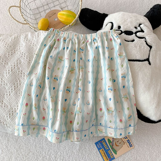 芬腾三件套樱桃小熊睡衣女夏季短袖可爱卡通宽松云朵棉夏天家居服套装 js-9902#星星kt猫 三件套-云感 M 码155-162体重105斤内