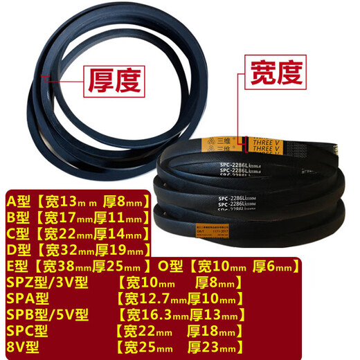 Cinturón triángulo tridimensional B Tipo 4650/B4700/B4775/B4800/B4826/B4851/B4877/B4900 B4650LI