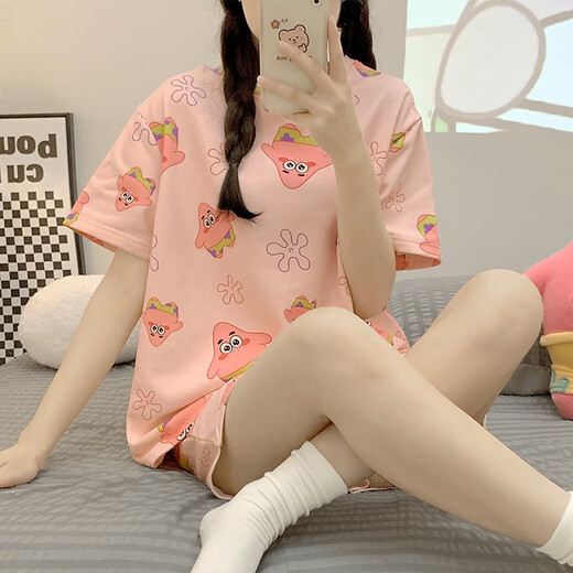 Cool Chapter (KUZHANG) pajamas for women in summer shorts shorts small cartoon cute suit spring and summer new loose student home clothes 1047 puppy M Recommended weight 75-95 Jin [Jin equals 0.5 kg]