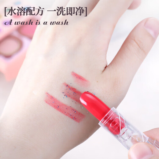奥智嘉（AoZhiJia）儿童化妆品玩具女孩公主过家家彩妆化妆口红美妆箱六一儿童节礼物 【手提盒】冰蓝美妆手提箱