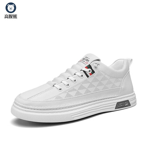 
Gaoni Bear White Shoes Men's High-end Summer New Invisible Inner Heightening Men's Shoes 10cm Men's Trendy Shoes Casual Board Shoes Soft Sole White (Basic Style) 9882 White (Basic Style) 9 42 *