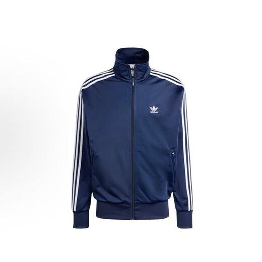 阿迪达斯 （adidas）男女2025夏款经典条纹立领藏青复古夹克外套 IR9893 藏青IR9893  M