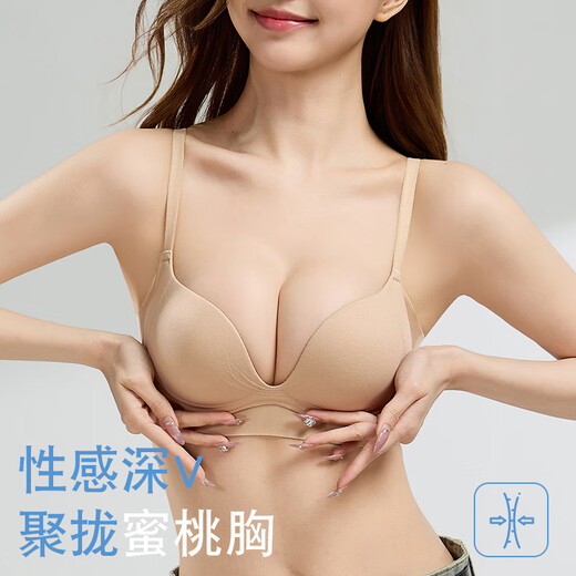 猫人内衣女小胸聚拢显大侧收副乳防下垂软支撑无钢圈无痕舒适文胸防滑