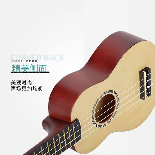 Ukulele de nivel de entrada Masculino y femenino Practice Piano de piano Piano Pequeño Guitarra Instrumento de regalo de alto valor Rojo de 21 pulgadas (piano individual, sin accesorios)