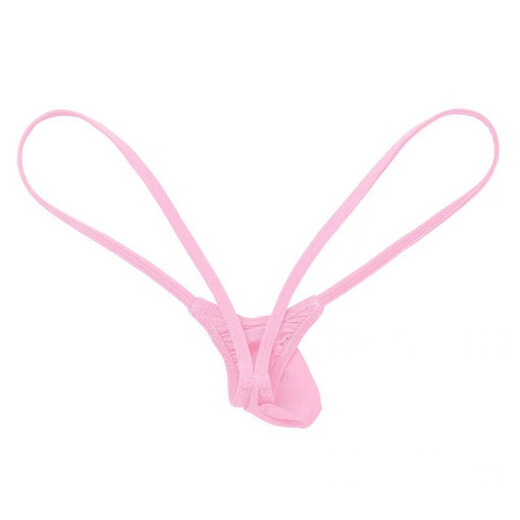 
TAFNGS Nissan™ Sexy Tight Men's Thong Sexy High Transparent 4D Sexy Bag Bag Panties Pink L