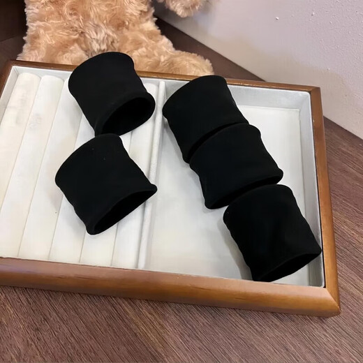 Jacquard High Elasticity Durable Hair Tie Hair Tie Skin Feeling Mask Tie Ponytail Rubber Band Women's Hair Tie Tie Rope Headwear Luoge Mixed Coffee 10 Pack