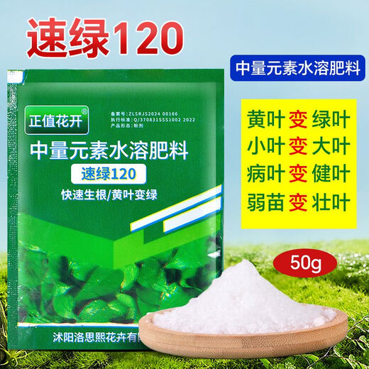 Quick Green 120 Foliar Fertilizer Chlorophyll Genuine Thick Leaf Vegetables Flowers Fruits and Vegetables Universal Water-Soluble Fertilizer Factory Direct Sales Powerful Quick Green 120 50g*10 Bags Standby