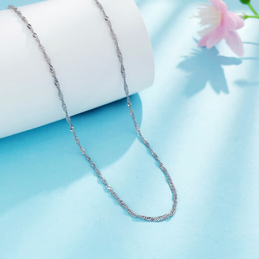 Beijing Gold Trading Center Co., Ltd. Platinum pt950O sub chain M buckle women's necklace clavicle chain birthday Valentine's Day gift for girlfriend and wife about 3.43g