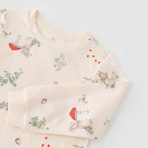 YEEHOO children's home clothes set autumn medium and large children's pure cotton antibacterial pajamas for boys and girls autumn clothes