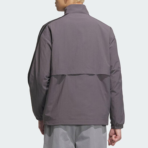 阿迪达斯 （adidas）外套男装2025夏季新款运动服梭织透气宽松舒适休闲立领夹克 KC3893深灰色 M