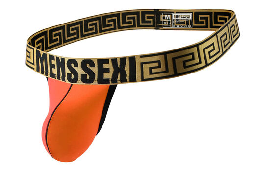 Low-waist sexy underwear for men, ice silk, seamless, men's bag, empty back, gay large size thong, T-pants, breathable and fun, yellow S