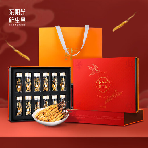 Dongguangguang Cordyceps 3-4 roots/g60 roots approximately 19g Cordyceps high-end gift box nutritional supplements for elders and parents