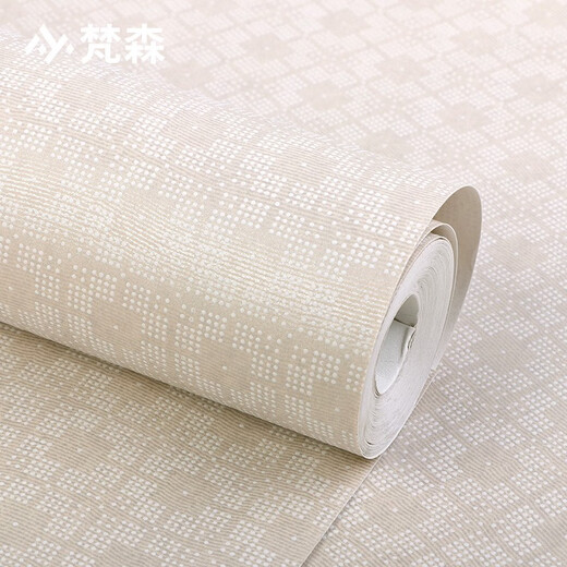 复古纯色素色奶咖色无纺布墙纸非自粘法式客厅卧室背景墙工程壁纸 SCL11149