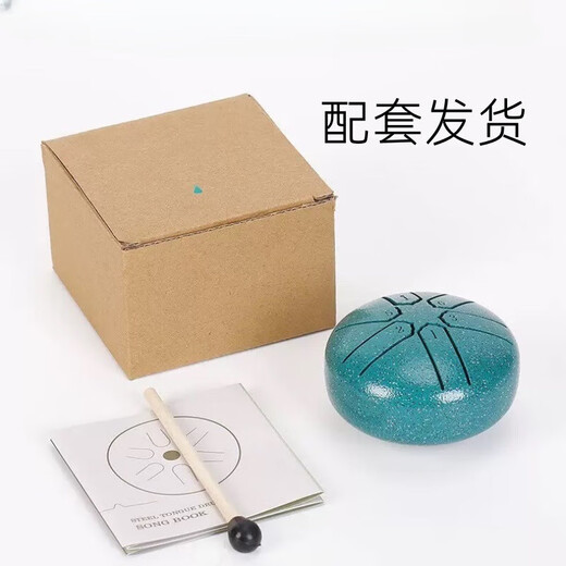 3寸6音迷你空灵鼓打击乐器钢舌鼓儿童便携乐器口袋鼓玩具小鼓批发 3寸黑色(鼓锤+乐谱)
