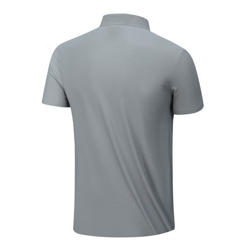 
Kaileshi Mint Men's Short Sleeve POLO Shirt Summer Moisturizing Quick Dry Ice Silk Thin Outdoor Leisure Sports T-shirt 12358 Medium Gray L (168-175cm/120-135Jin[Jin equals 0.5 kg])