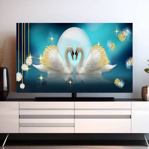 Shantou Lincun New TV Cover TV Cover Living Room Bedroom Desktop Hanging Curved Universal TV Cover Dust Cover B1484 Yashi Lanxiang 45-48 inches long 110*height 65cm