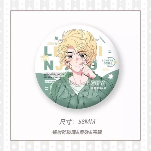 Andere Lloyds-Fan transparente periphere Abzeichen 2d Barji Exquisite Hirse Dekoration Ornamente L4839 Barji Badge 58 mm-Bright-Film