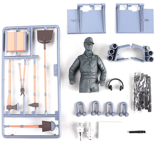 Henglong Remote Control Tank Decoration Pièces Auto-assemblage DIY Pièces d'autocollants Corde Tiger Machine Gun Mekava T90 Tiger King Decoration Pièces 3888