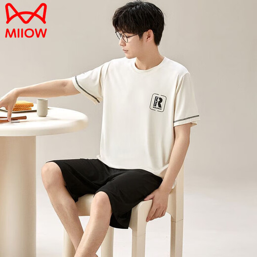 Catman (Miiow) Pajamas masculin Summer 2025 Nouveau lâche et short pour shorts à usage extérieur Plus taille de vêtements de maison décontractée pour femmes 6624 4xl