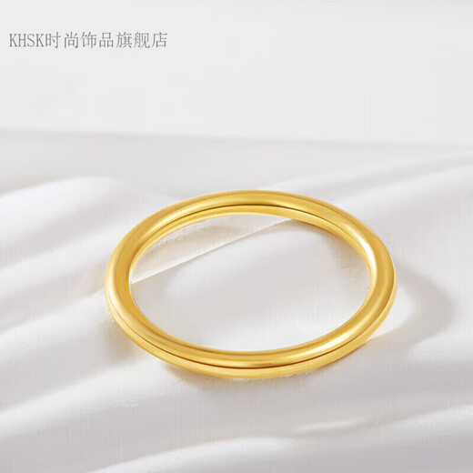 KHSK Old Phoenix 999 Gold Pure Gold Ring Sansheng III Ring for Men and Women Valentine's Day Gift (Pure Gold 999) No. 21 Ring 1g