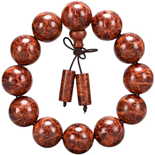 
Shantoulin Village Myanmar Huanghuali bracelet full of tumor scar grass rosewood cherry cherry 2.0 Buddhist beads comparable to Hainan Huanghuali bracelet 20mm (386a) 658