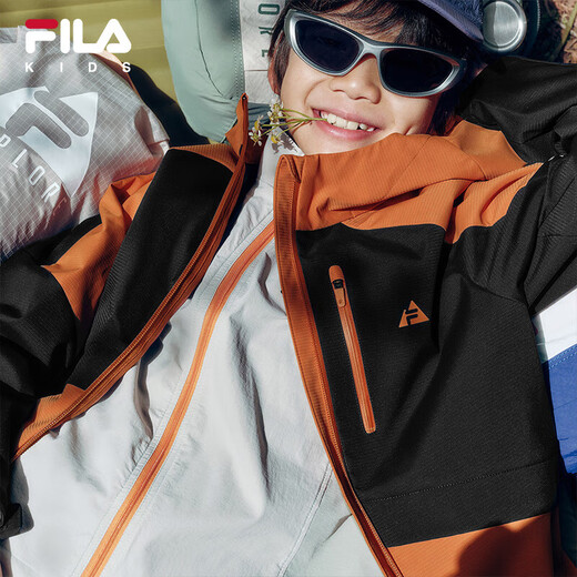 Fila [FIHU-Technologie] Fila Children's Charge Jacke 2025 Herbstjungen und Mädchen im Freien im Freien Triple-Defense-Jacke