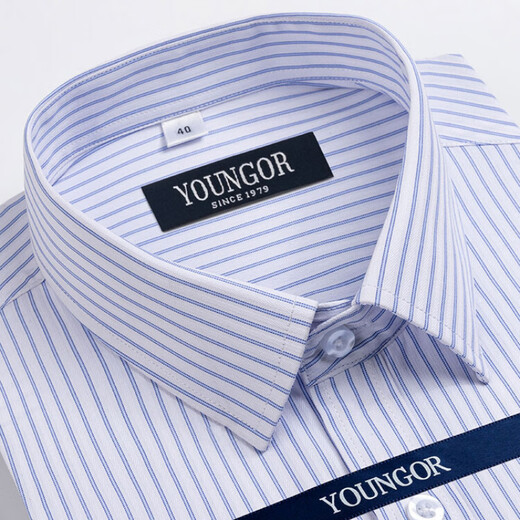 CEO Offizielles Flaggschiff-Geschäft Yageo Herren Kurzärärmelte Hemd Business Cason Cotton Free Bish Professional Anzug mittleren Alters und ältere High-End-Anti-Anti-DP#6623 L 175/96A Größe 41 Höhe 170-17
