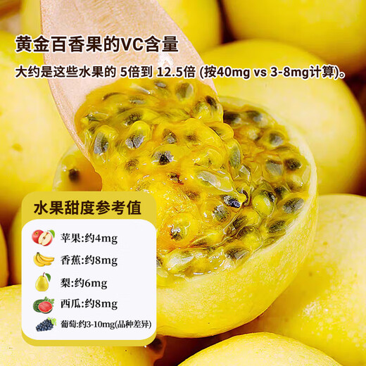 Jingxiansheng Guangxi Golden Passion Fruit Net weight 3Jin Jin is equal to 0.5kg Single fruit 45-60g/24-36 fresh fruits Straight from the source