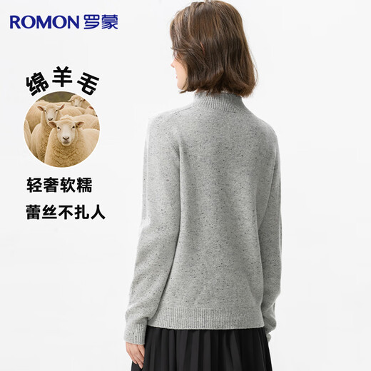 Romon [Wool] Cardigan dames en dentelle à demi-chouchure automne et hiver nouveau pull en tricot pull pull pull vestime pour femmes