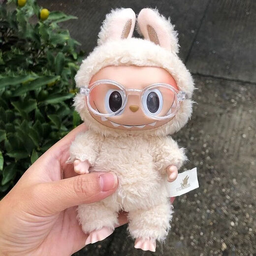 Labubu Gum Pave Coald Accessesies Accessesies Glash Clush Dolls Labubu Blind Box Pop Mart 17 см. Подвеска Прозрачные апельсиновые очки 15/17 см подвес