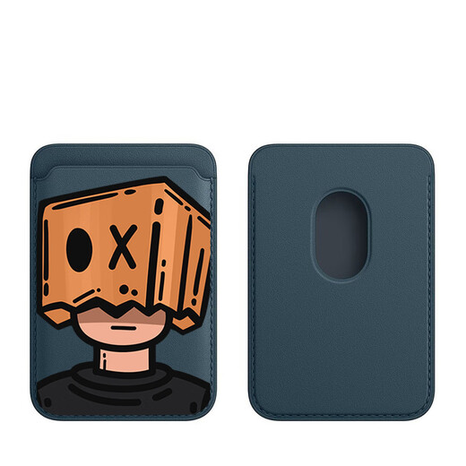 
Junhongxiao's new Apple magSafe magnetic card bag is suitable for iPhone15promax leather 15 card cover type magnetic card bag-black-13556 box villain magnetic card bag + magnetic ring