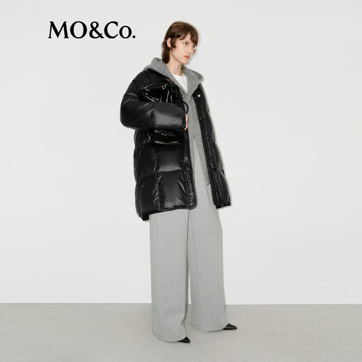 MO&Co. 90 weiße Gänsedaunen, beheiztes Futter, lockeres und leicht warmes Revers MBD4EI