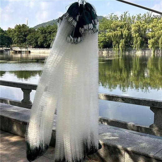 Tianlong pattern sticky mesh wire mesh fishing net three layers sinking net single layer floating net fishing net crucian carp silver carp and bighead carp white strip net fishing net single layer sinking net 3 fingers 25 meters 1 meter high