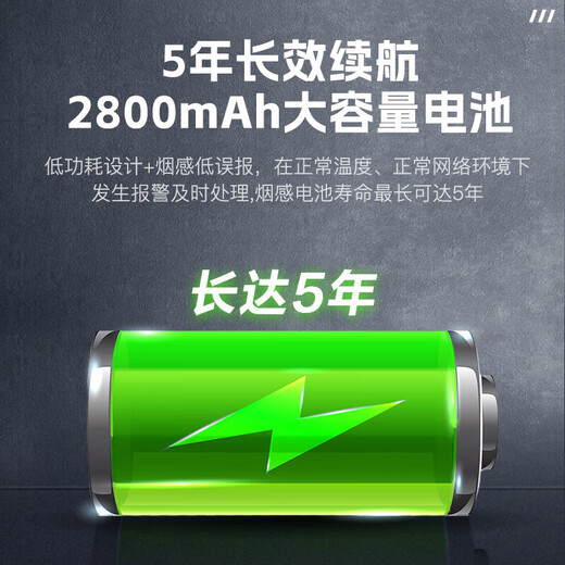 HIKVISION Hikvision 4g smoke alarm household smoke detector independent dual-light smoke alarm fire fire alarm mobile phone alarm NP-FY300 (4G mobile version)